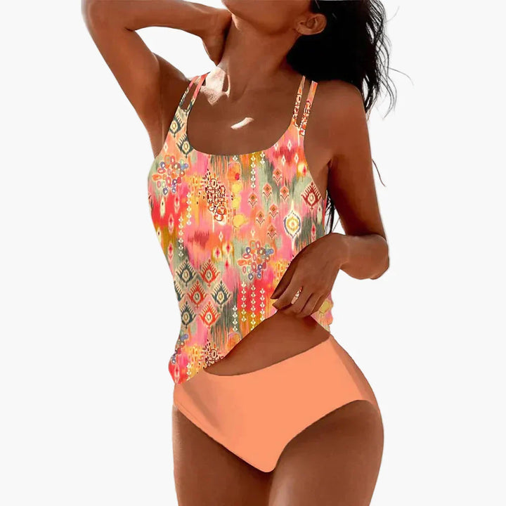 Dam Tankini Bikini Set – Bohemian Stil für Strand und Pool
