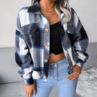 Lavanya | Karierter Oversized Shacket mit Knopfleiste für Damen