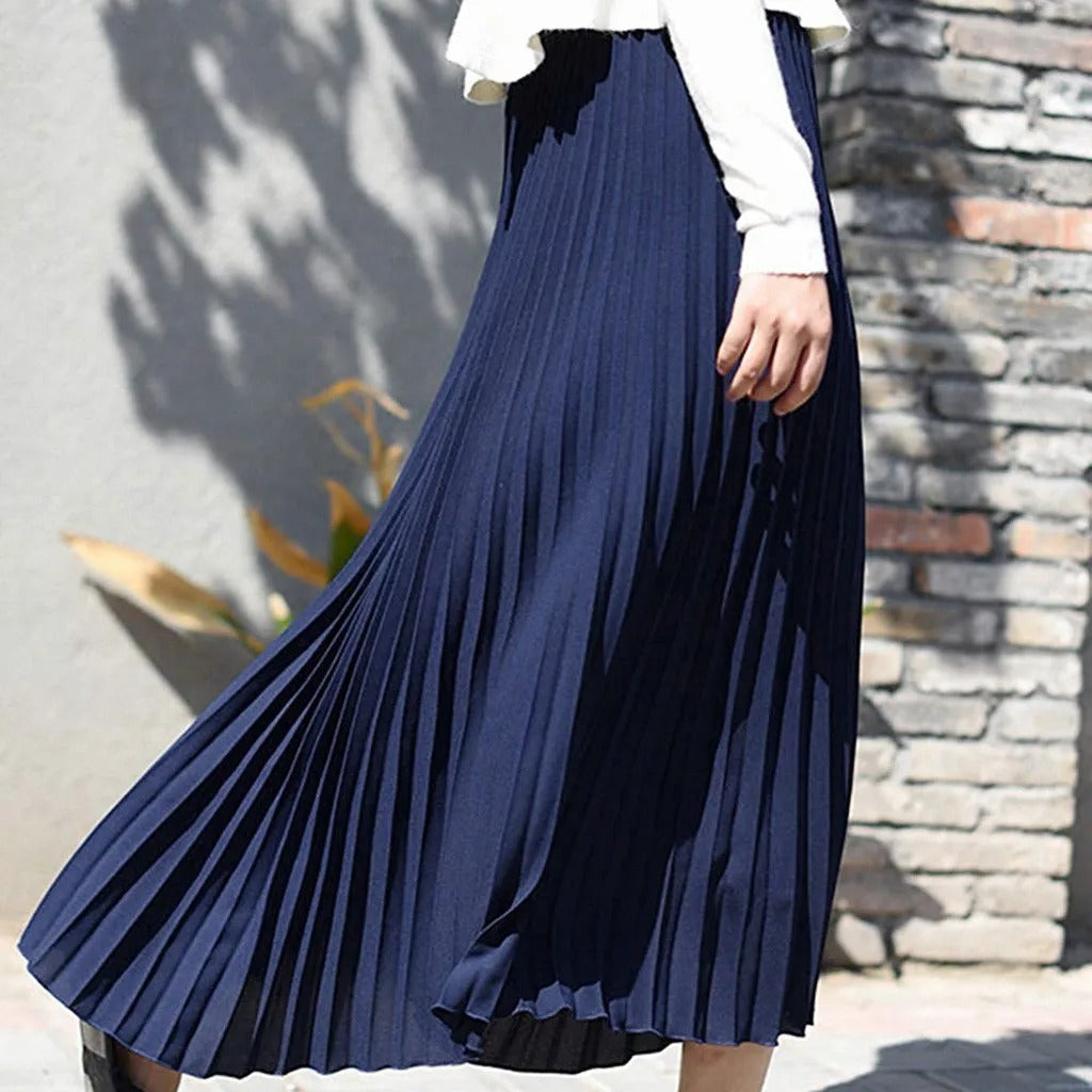 Elena Elegante Damen Plooirok – stilvolle Midi-Rock mit schmeichelhaftem Schnitt