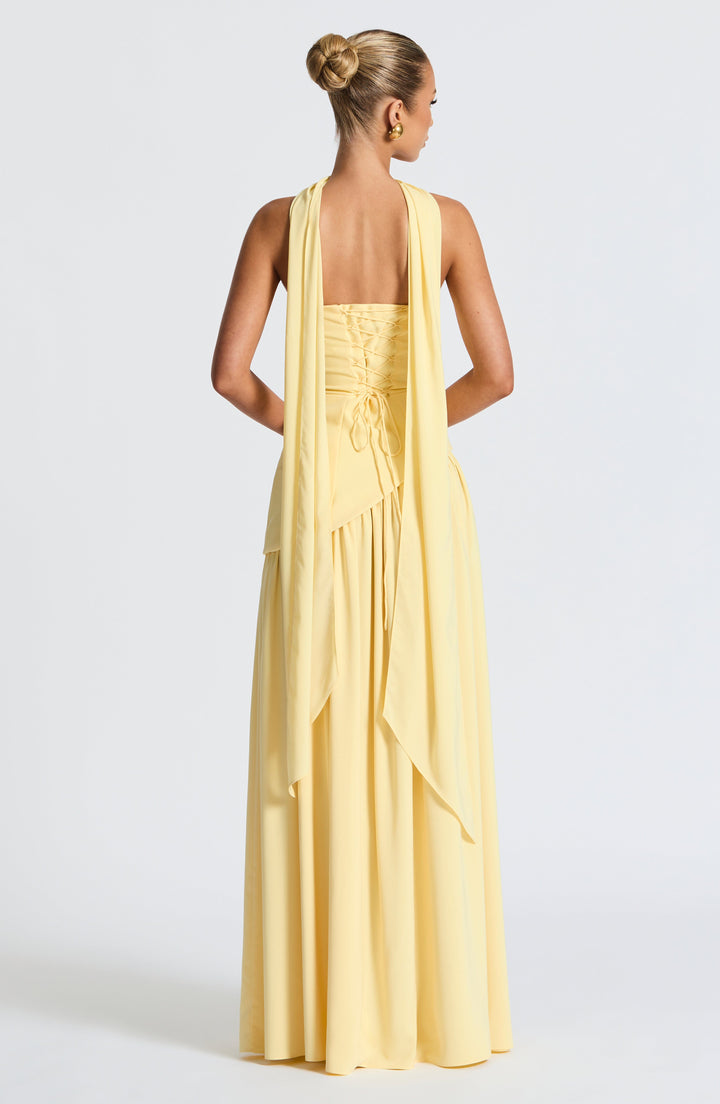 Sonja - Damen Abendkleid trägerlos mit asymmetrischer Taille