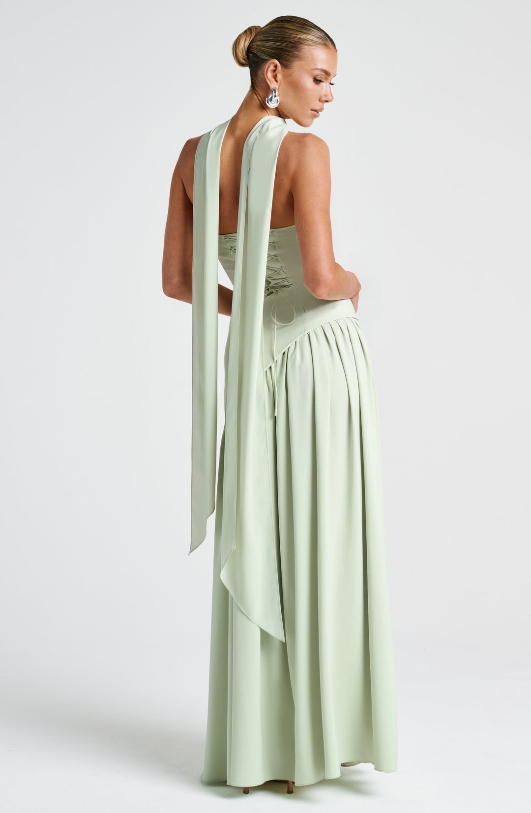 Sonja - Damen Abendkleid trägerlos mit asymmetrischer Taille