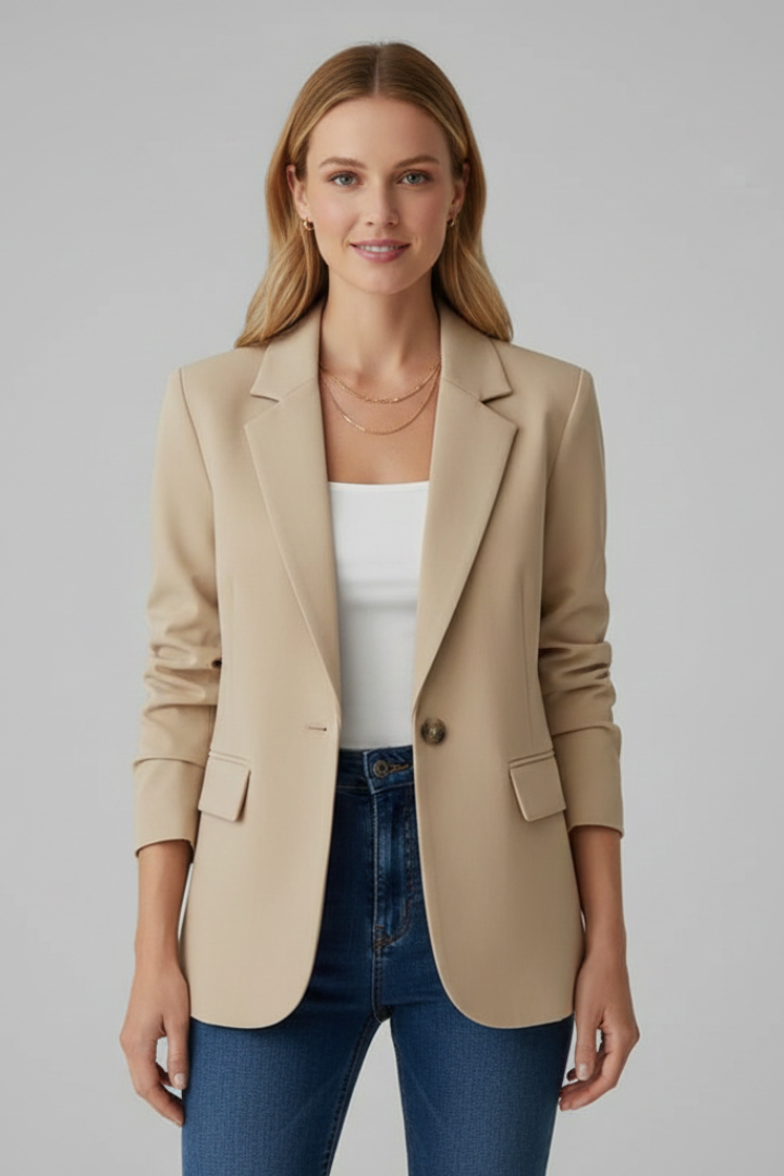 Marisol | Damen Blazer mit Revers und langen Ärmeln