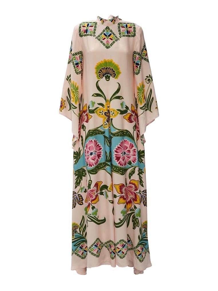 Noelle | Damen Langarm Floral Maxi Kleid
