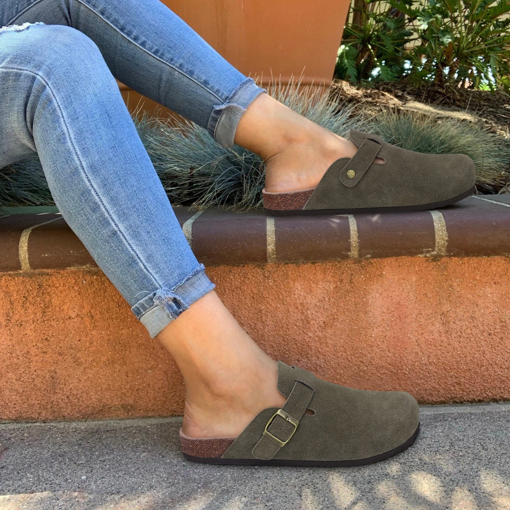 Maye | Orthopädische Wildleder Komfortslipper für Damen