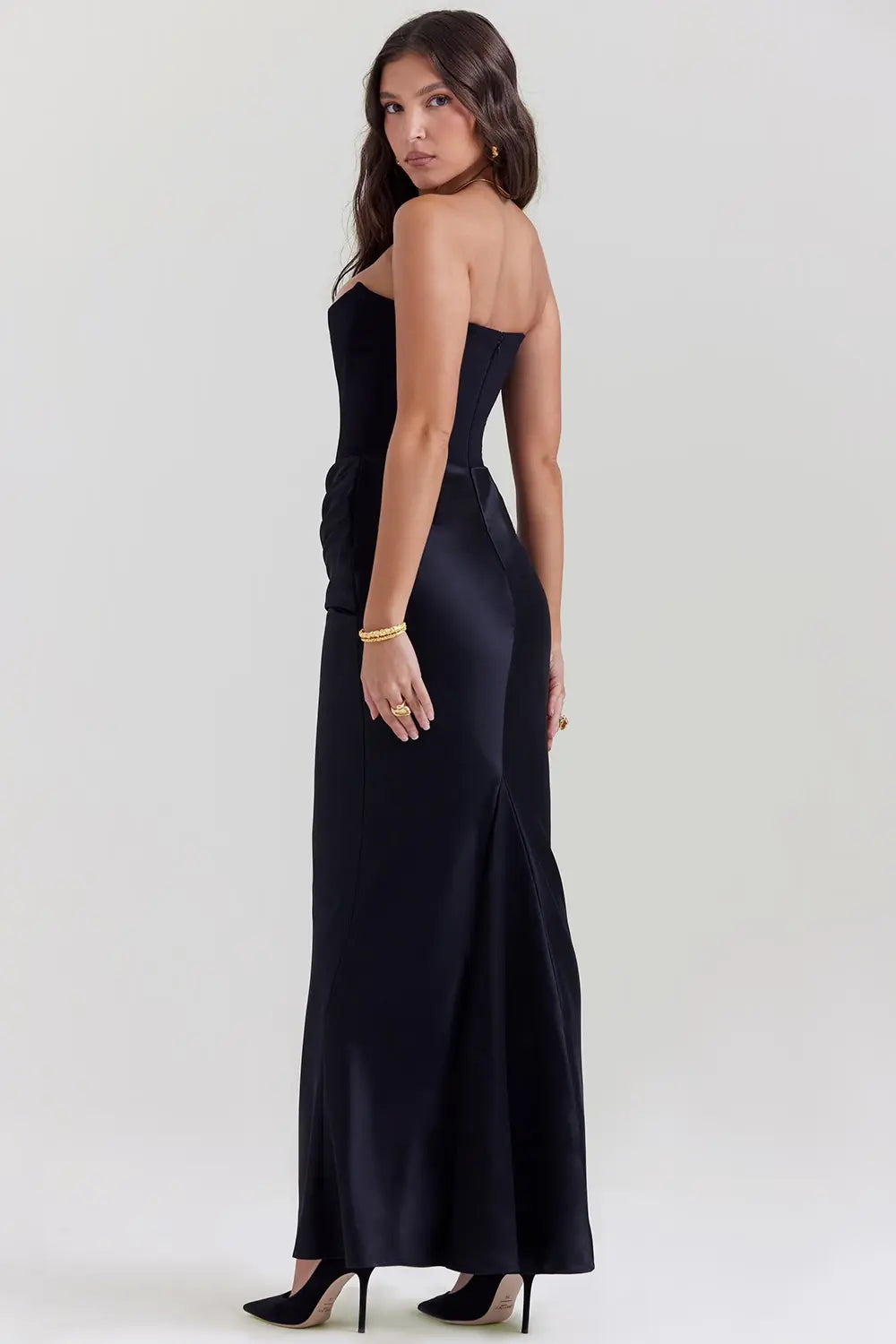 Moni - Damen Maxikleid für den Abend mit zeitloser Spitze