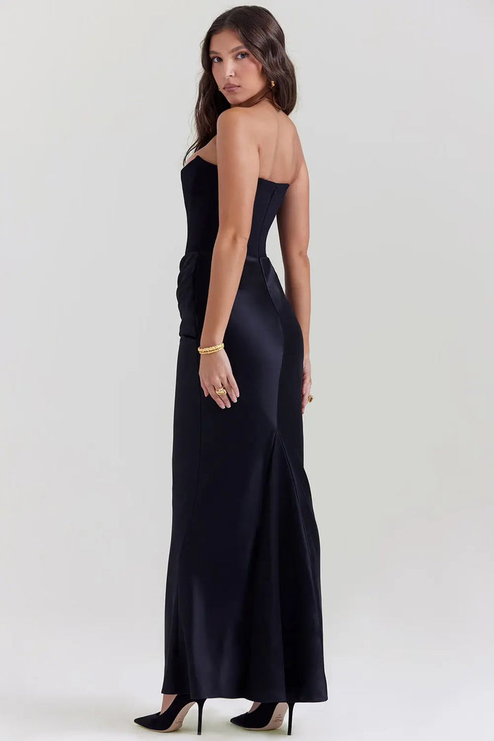 Moni - Damen Maxikleid für den Abend mit zeitloser Spitze