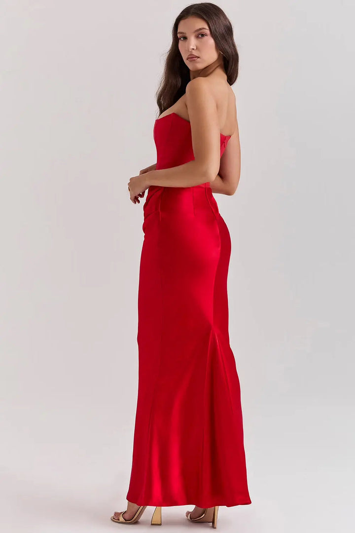 Moni - Damen Maxikleid für den Abend mit zeitloser Spitze
