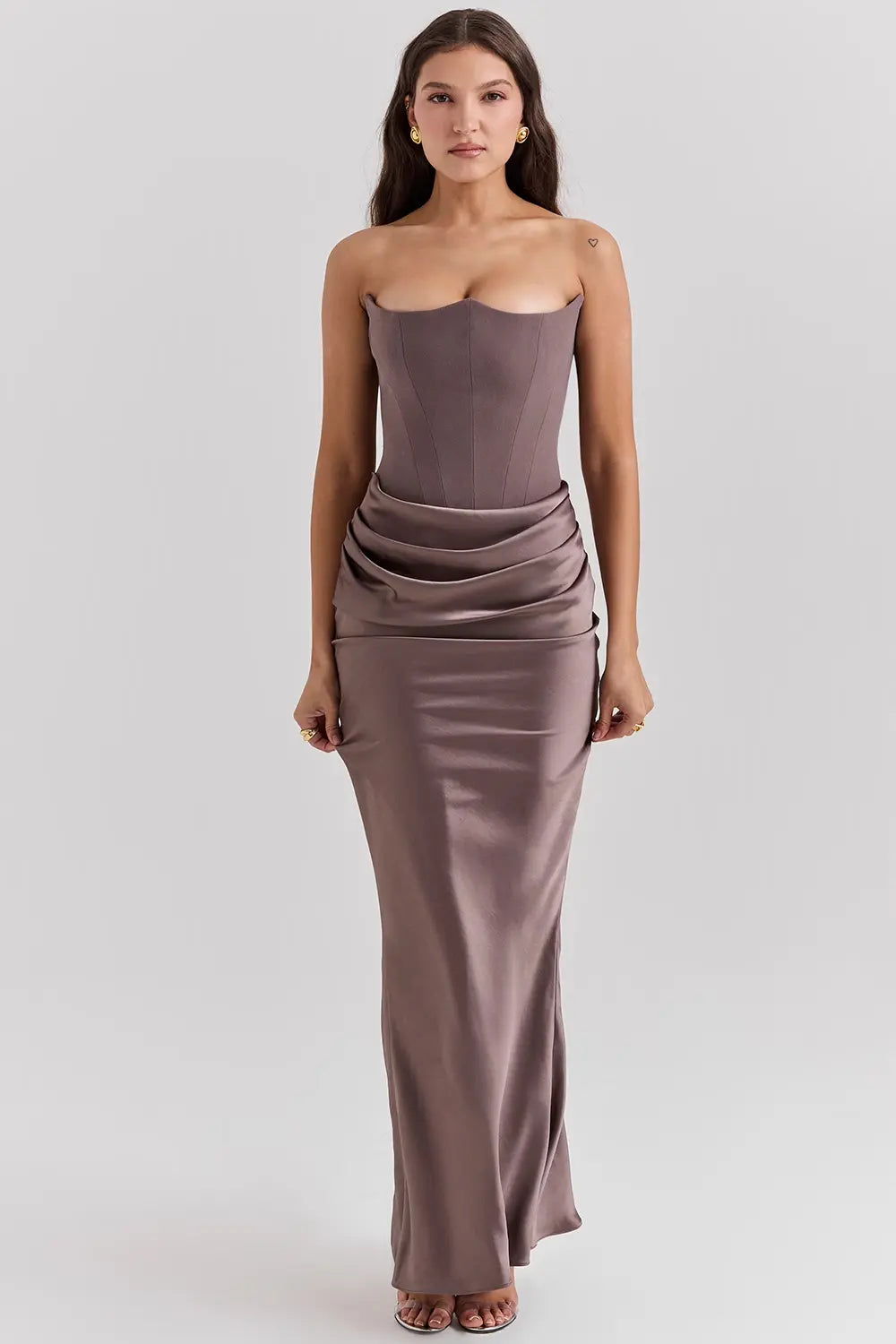 Moni - Damen Maxikleid für den Abend mit zeitloser Spitze