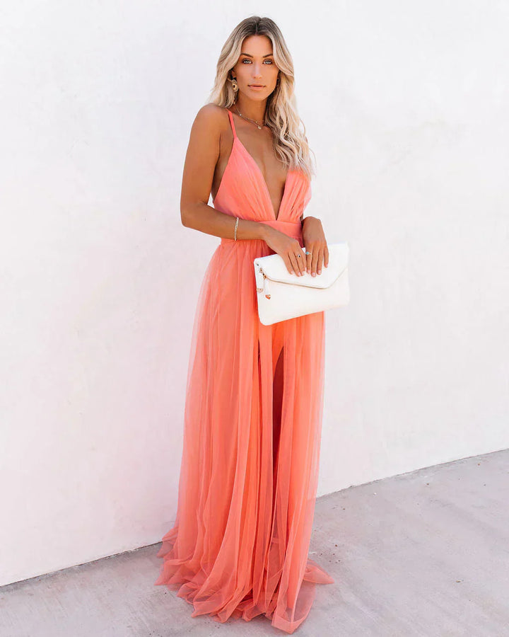 Elegantes und fließendes Damenkleid | Maxi