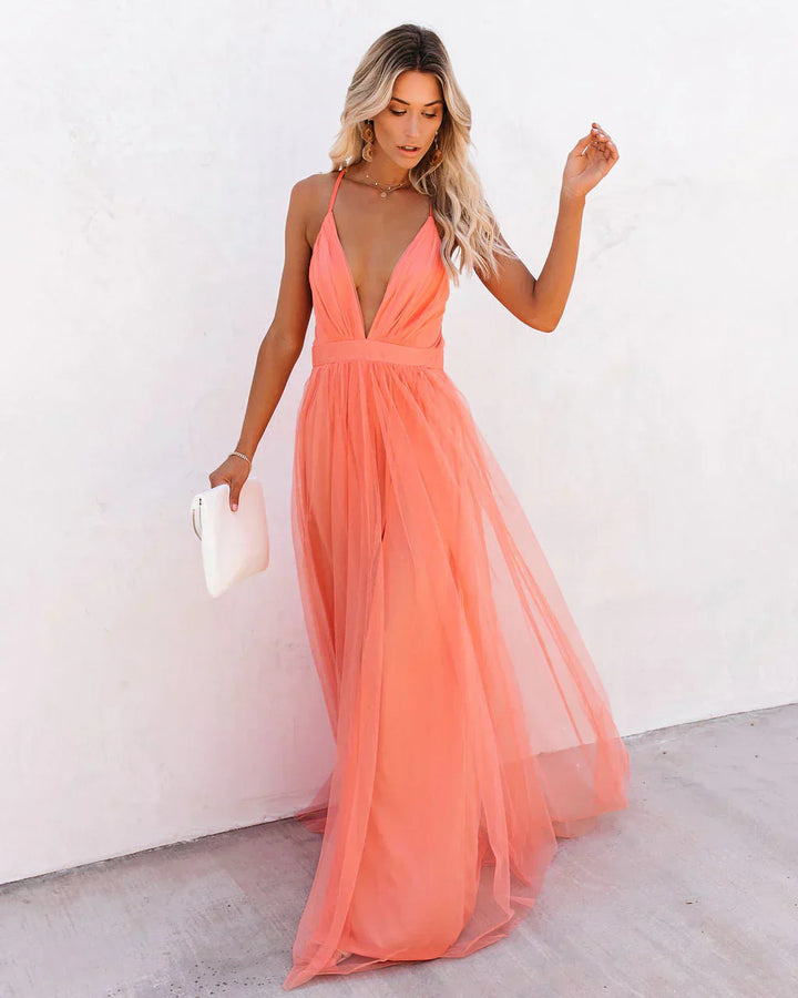 Elegantes und fließendes Damenkleid | Maxi