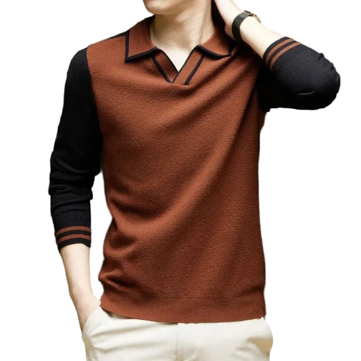 Poloshirt für Herren mit langen Ärmeln