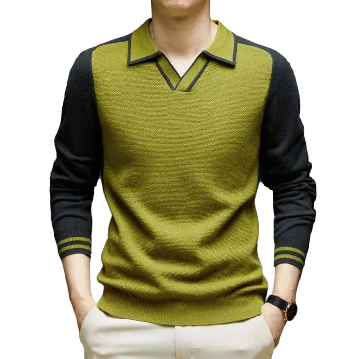 Poloshirt für Herren mit langen Ärmeln