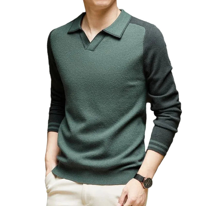 Poloshirt für Herren mit langen Ärmeln