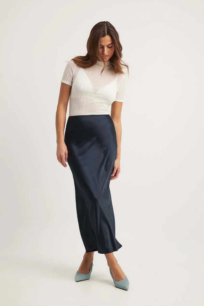 Adelia | Satin Maxi Rock für Damen