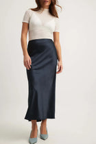 Adelia | Satin Maxi Rock für Damen