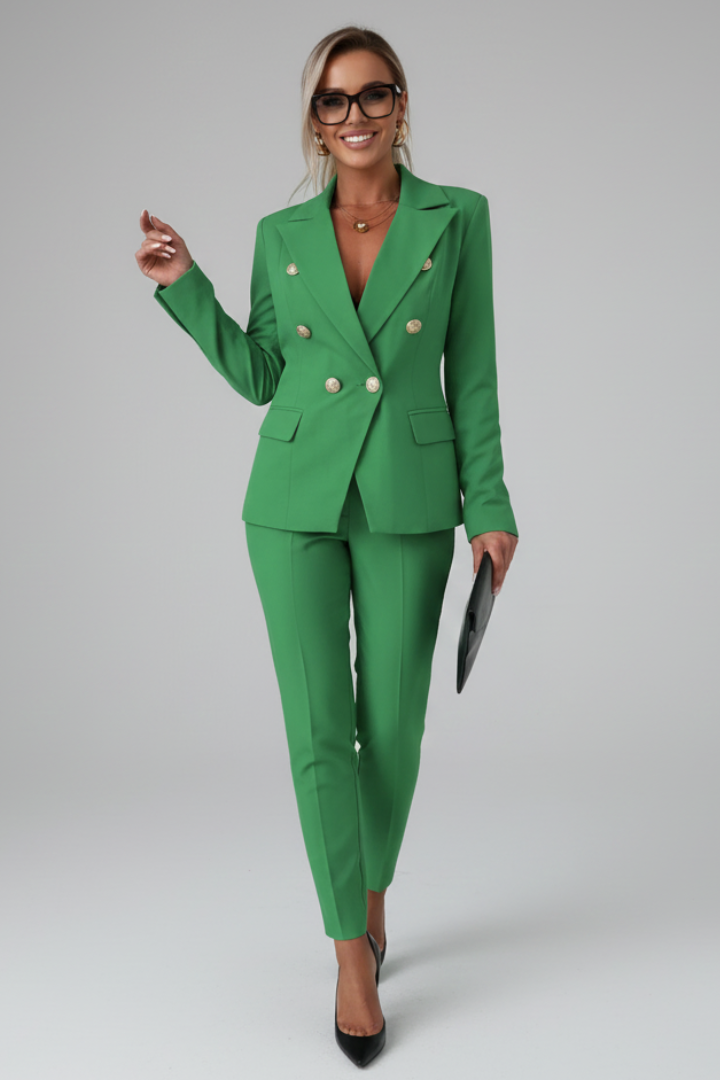 Scarlett | Damen Doppelreiher Blazer Anzug Set