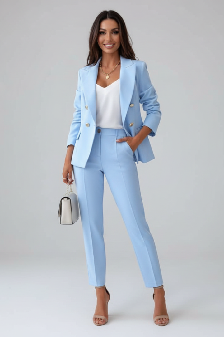 Scarlett | Damen Doppelreiher Blazer Anzug Set