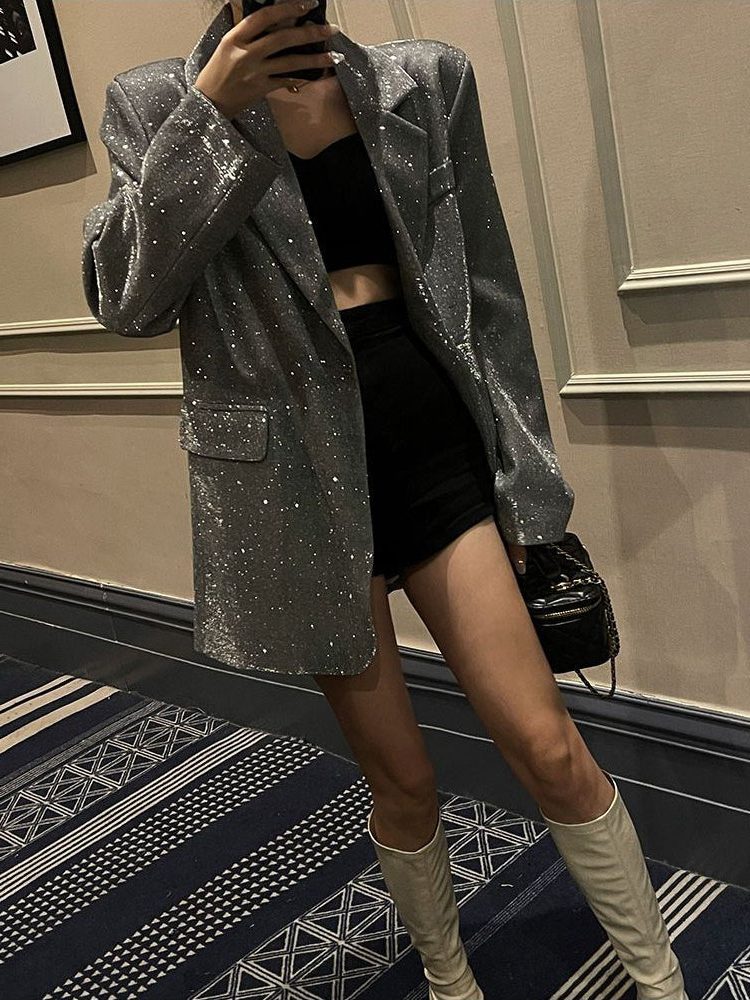 Corisande | Übergroßer Pailletten-Blazer für Frauen