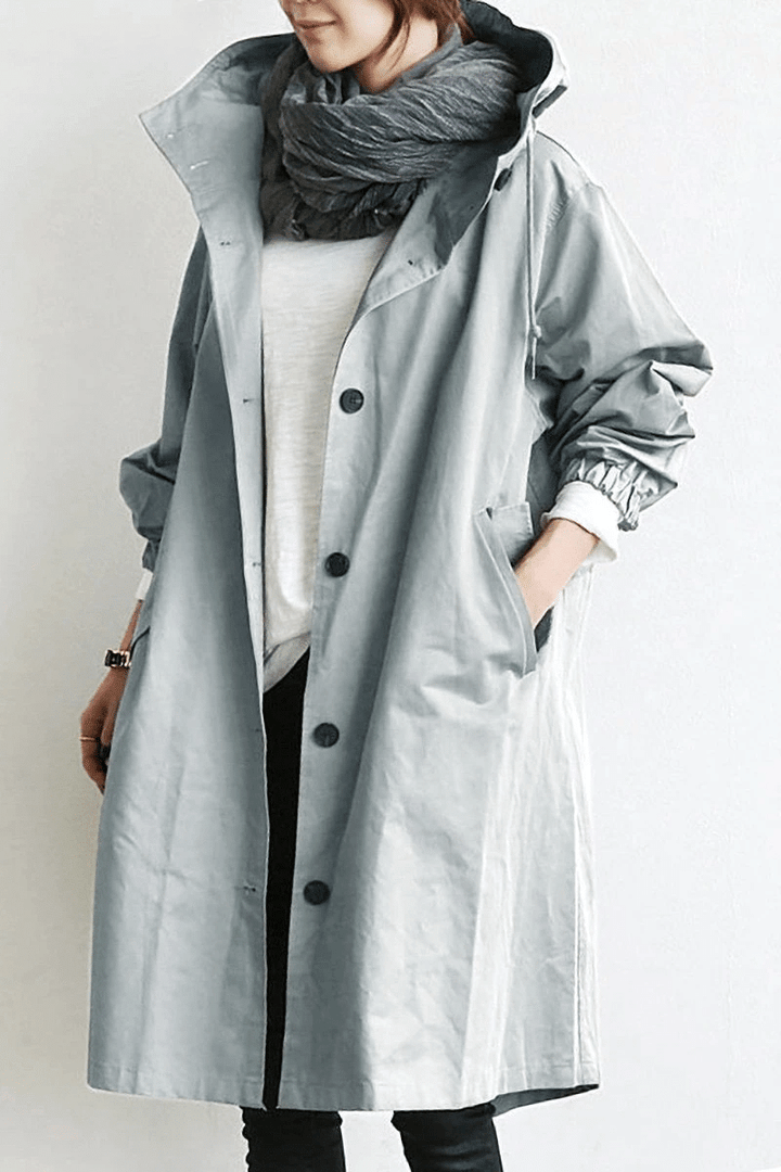 Stella | Das Windjacke mit Knöpfen und Kapuze für Damen