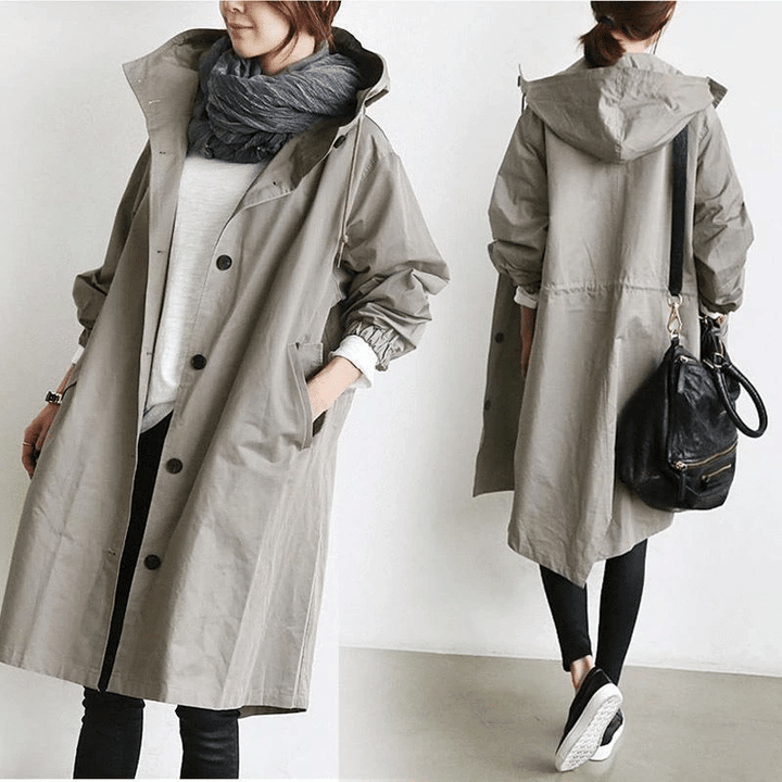 Stella | Das Windjacke mit Knöpfen und Kapuze für Damen