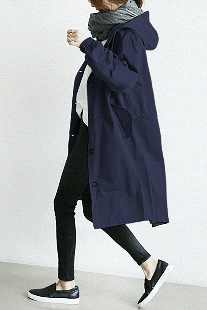 Stella | Das Windjacke mit Knöpfen und Kapuze für Damen