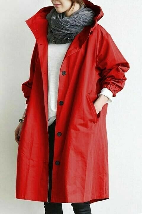 Stella | Das Windjacke mit Knöpfen und Kapuze für Damen