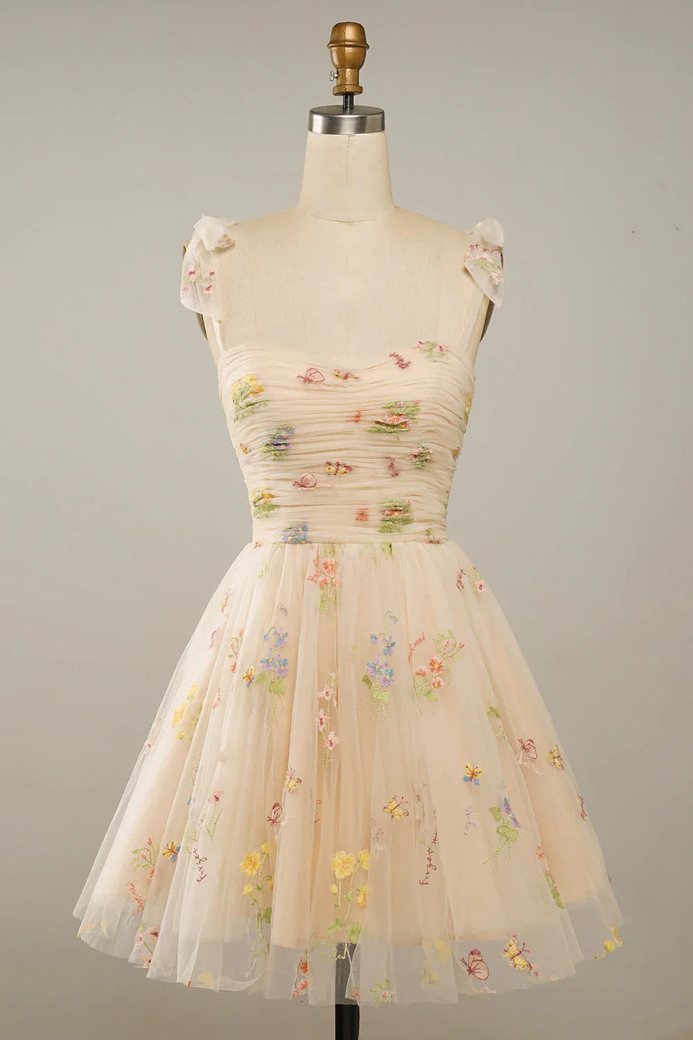 Suzy - Damen Tüllkleid mit Blumenstickerei für den Jahresabschlussball