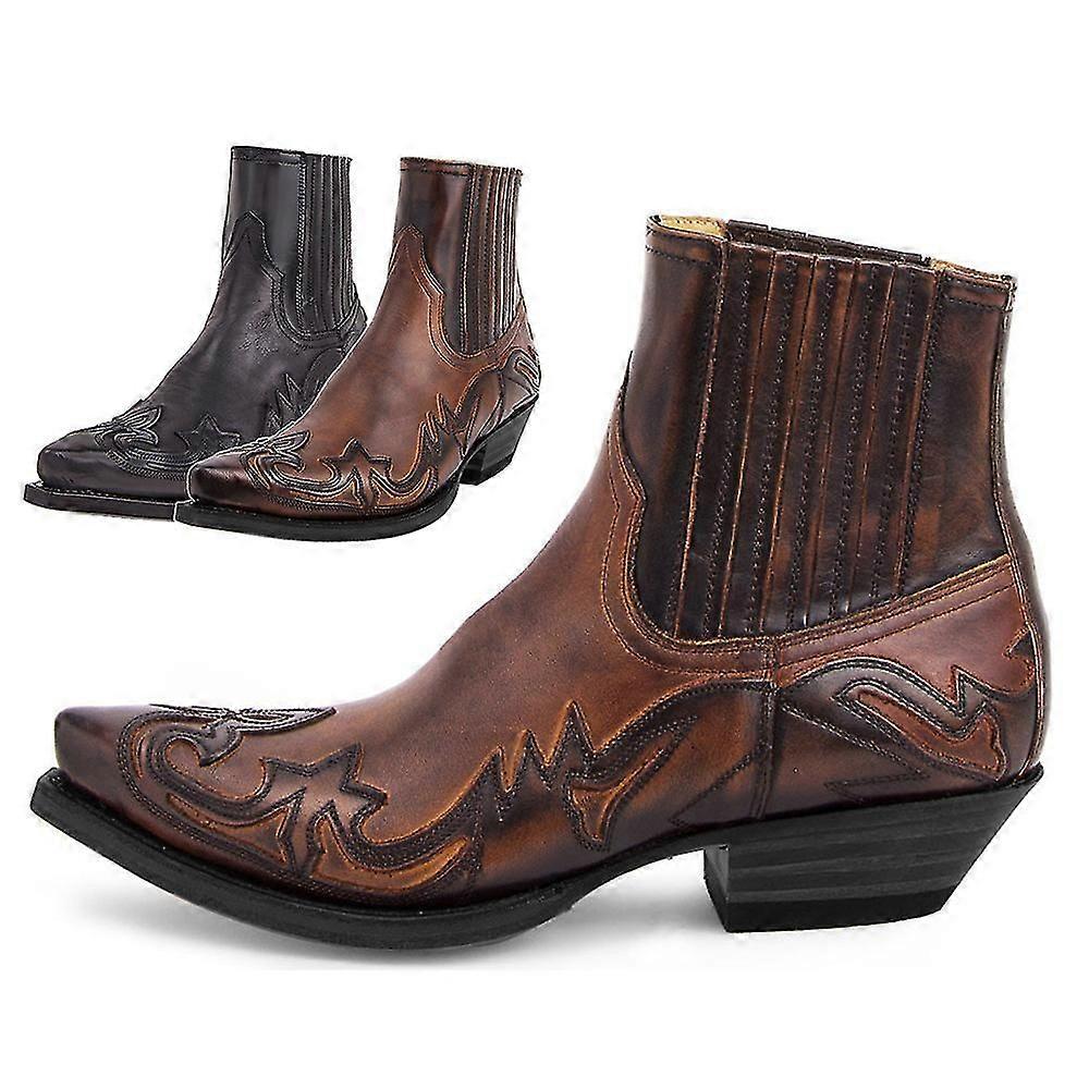 Sara | Leder-Cowboystiefel mit Absatz