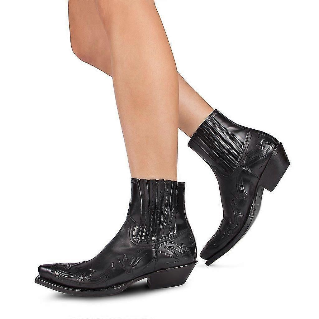 Sara | Leder-Cowboystiefel mit Absatz