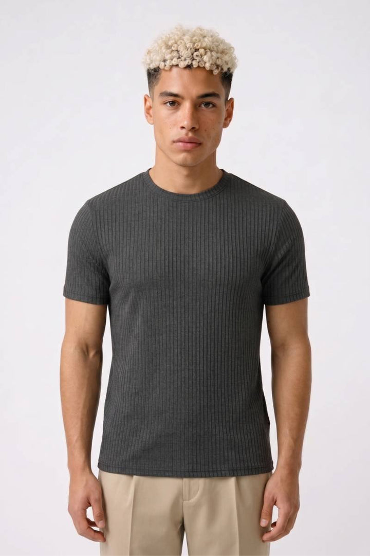 T-Shirt Herren - Gerippt Enganliegend | Modernes Design