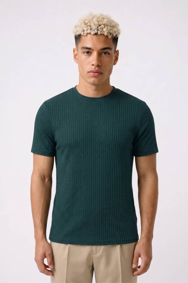 T-Shirt Herren - Gerippt Enganliegend | Modernes Design