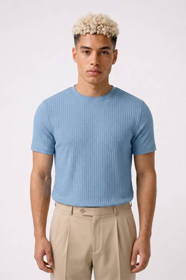T-Shirt Herren - Gerippt Enganliegend | Modernes Design