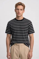 T-Shirt Herren - Gestreift | Lässiger Rundhals