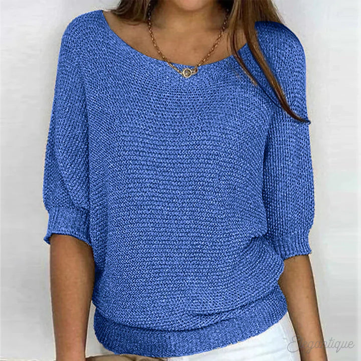 Ruby | Damen-Pullover mit V-Ausschnitt, kurzen Ärmeln, Übergangszeit