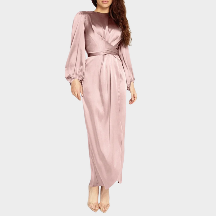 Vanessa - Damen Langes Abendkleid mit eleganten langen Ärmeln