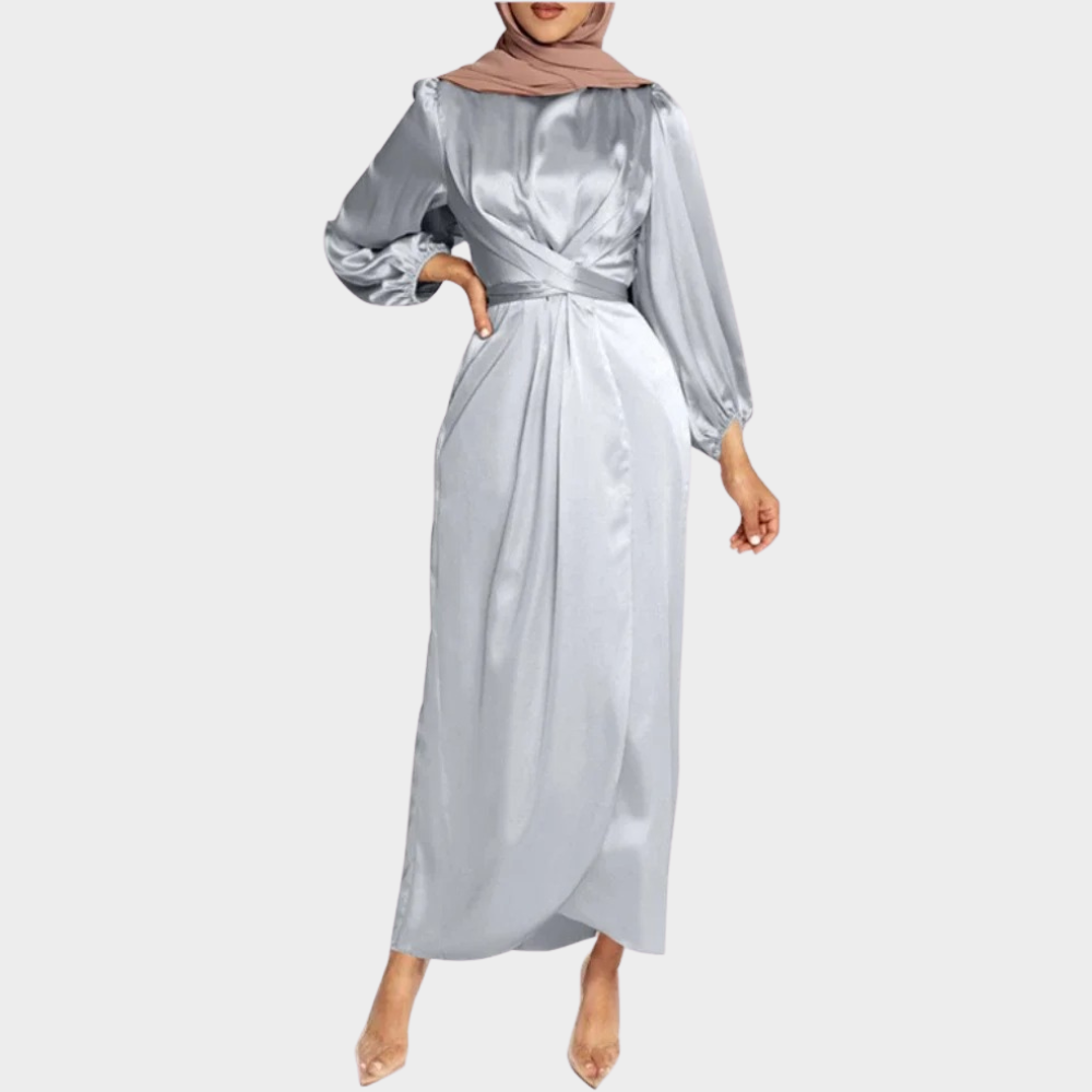 Vanessa - Damen Langes Abendkleid mit eleganten langen Ärmeln