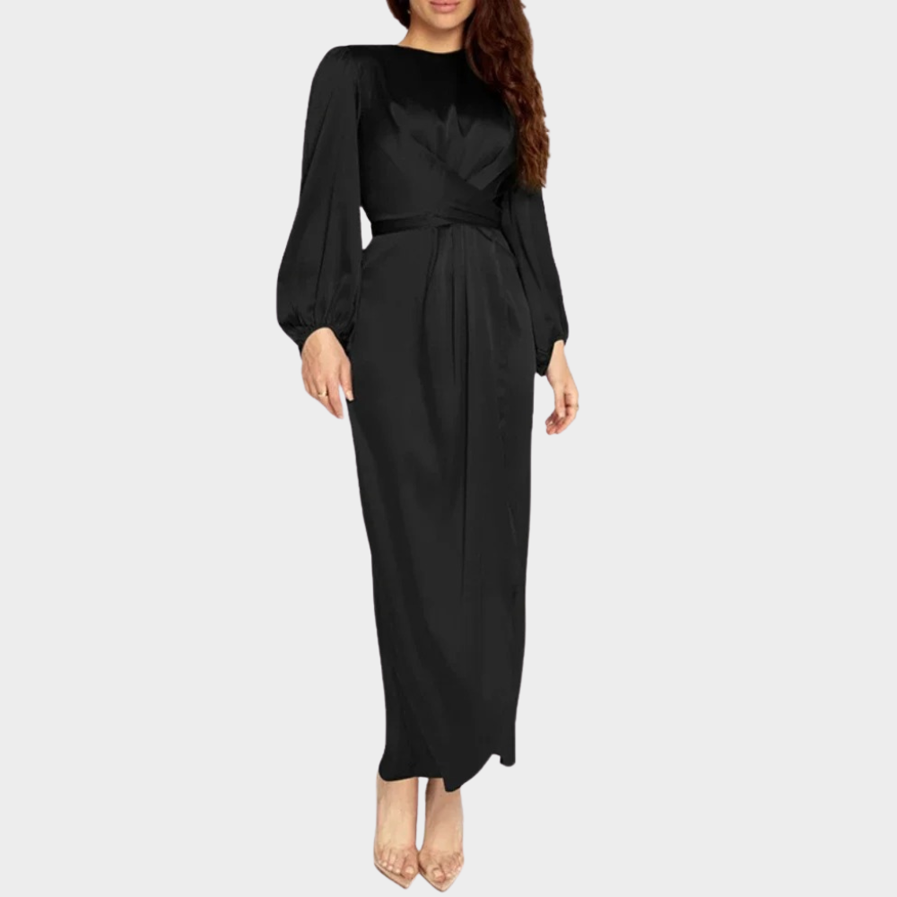 Vanessa - Damen Langes Abendkleid mit eleganten langen Ärmeln