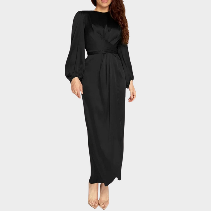 Vanessa - Damen Langes Abendkleid mit eleganten langen Ärmeln