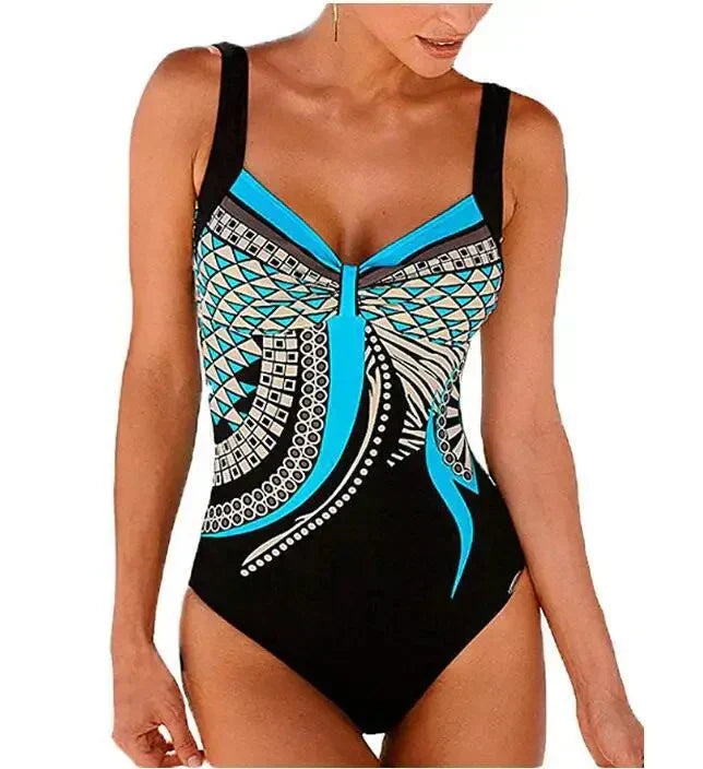 Schmeichelndes Badeanzug mit Druck