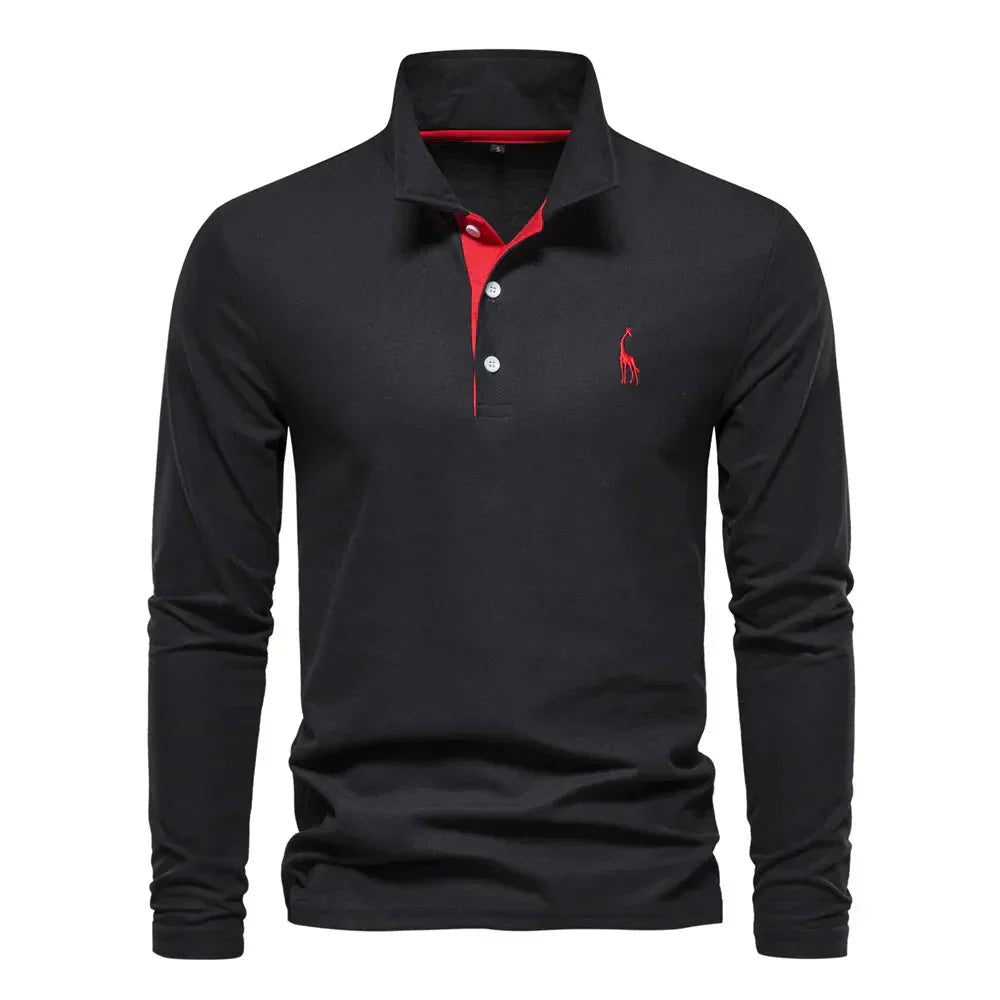 Langärmliges Poloshirt für Herren