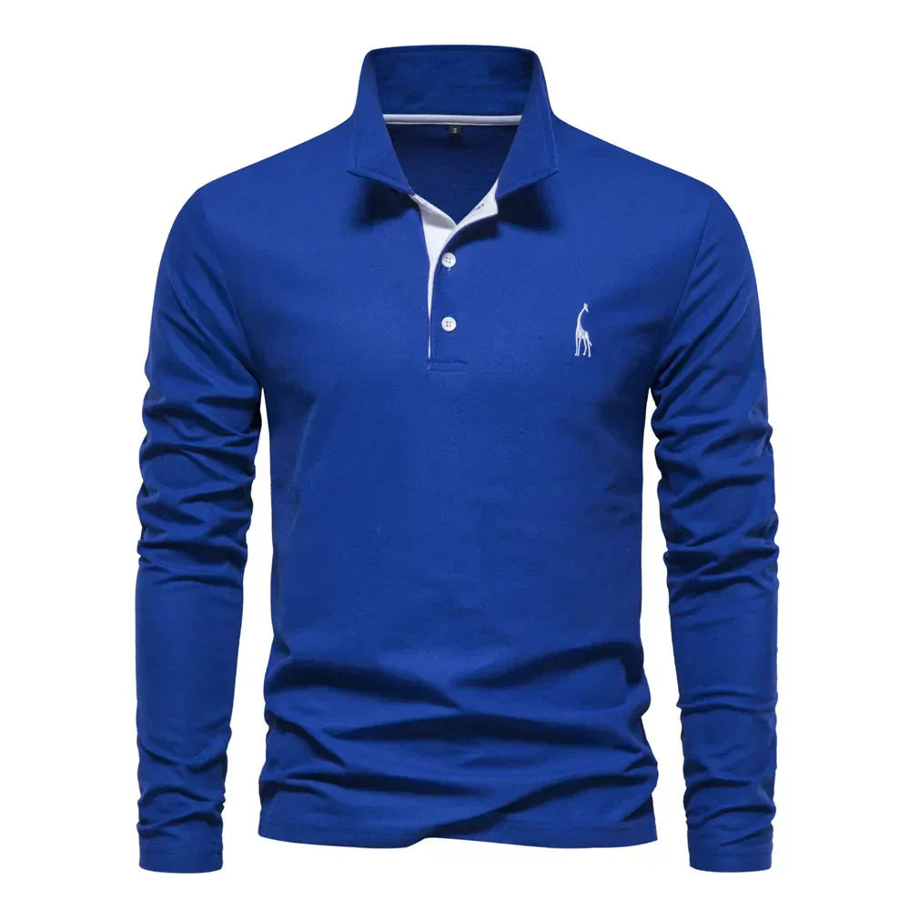 Langärmliges Poloshirt für Herren