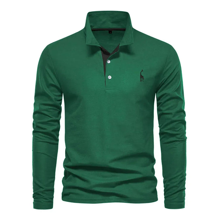 Klassisches langärmliges Poloshirt für Herren