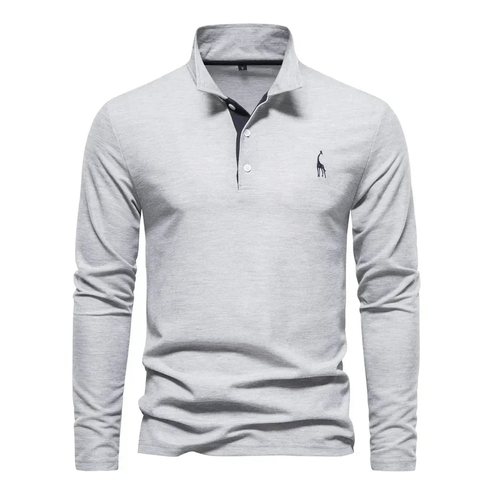 Langärmliges Poloshirt für Herren