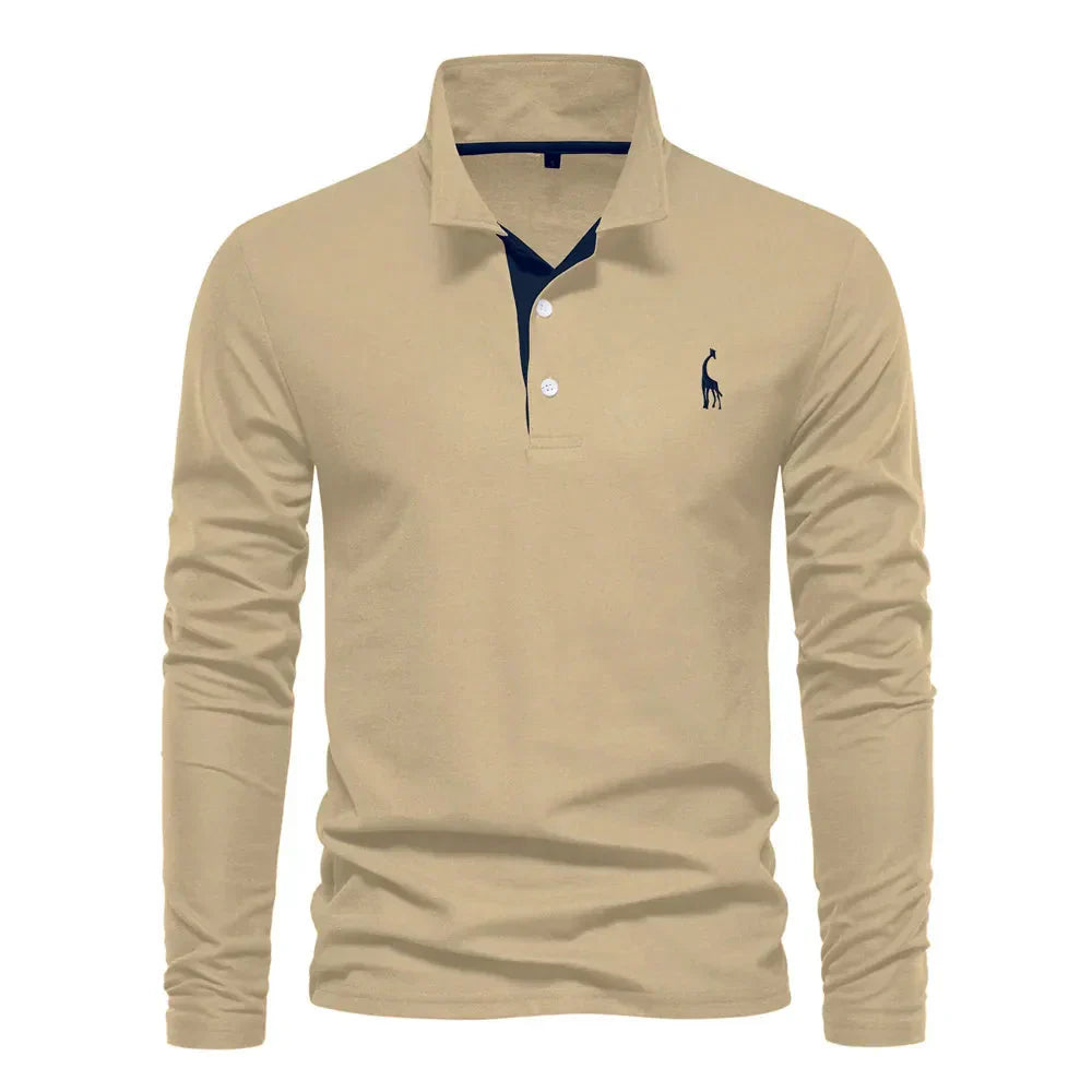 Langärmliges Poloshirt für Herren