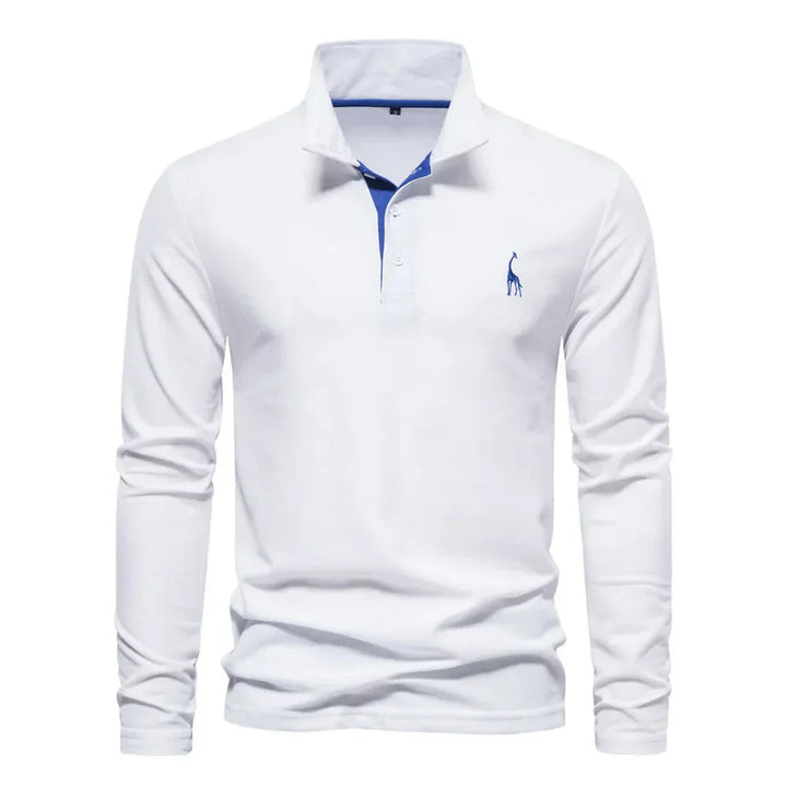Klassisches langärmliges Poloshirt für Herren