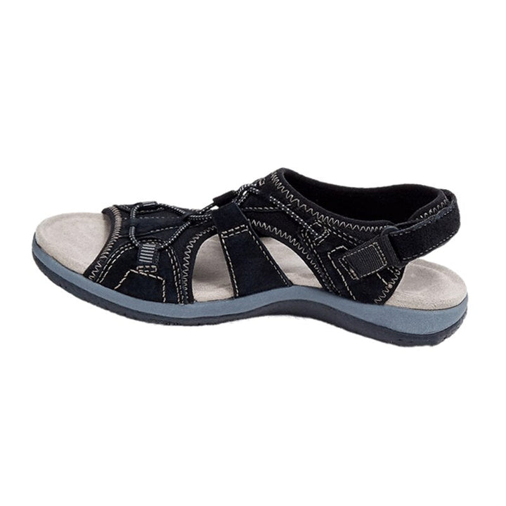 Heidi - Damen Sandalen mit Klettverschluss und Mesh-Einsätzen