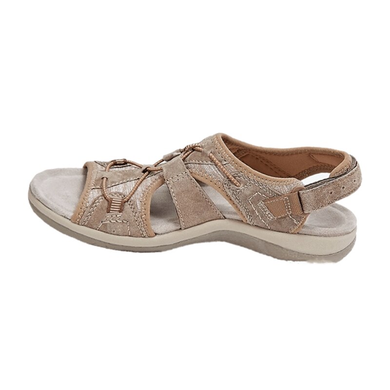 Heidi - Damen Sandalen mit Klettverschluss und Mesh-Einsätzen