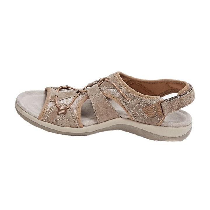 Heidi - Damen Sandalen mit Klettverschluss und Mesh-Einsätzen
