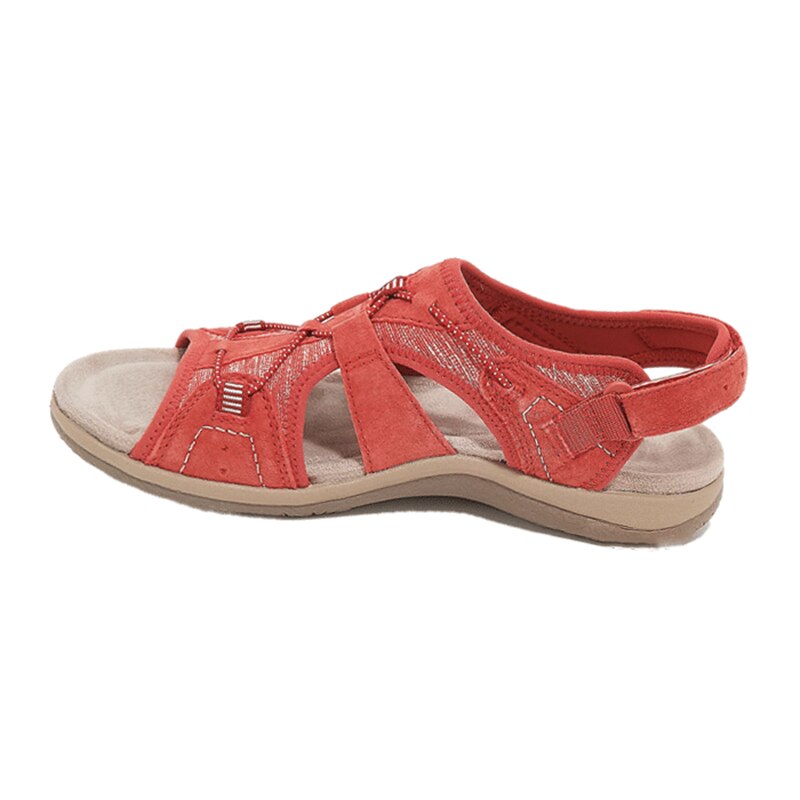 Heidi - Damen Sandalen mit Klettverschluss und Mesh-Einsätzen