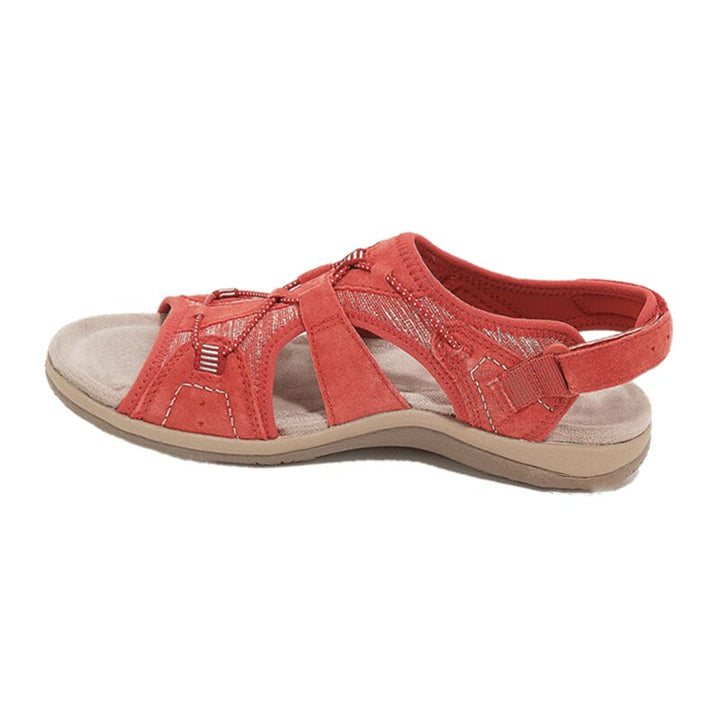 Heidi - Damen Sandalen mit Klettverschluss und Mesh-Einsätzen